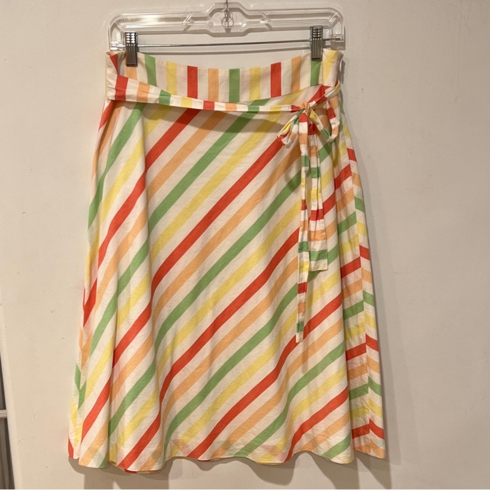 Talbots Colorful Striped A-Line Skirt